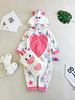 غطاء رأس من الصوف المخملي المعتمد من Oeko-tex يتطابق مع Kigurumi على شكل حيوان مع زجاجة ماء ساخن دافئة 