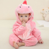 طقم بيجامة Kigurumi من صوف الشيربا المرجاني الفاخر على شكل حيوان للأطفال والأطفال الصغار، دافئ ومريح ومضحك وأنيق 